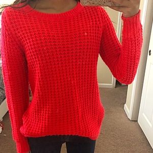 Rue 21 bright Pink/Red knitted sweater top